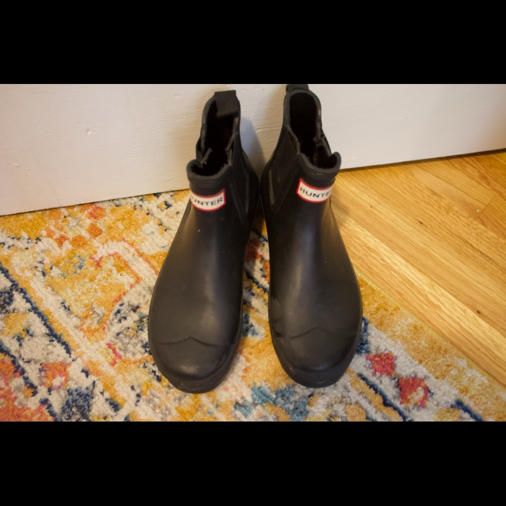 Short Black Hunter Boots, Size 9